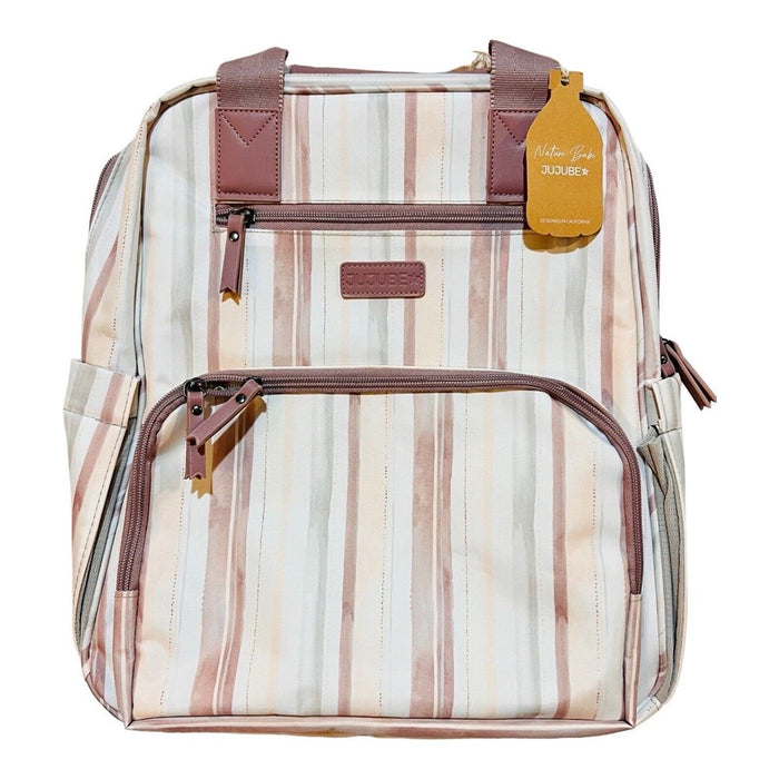 JuJuBe Nature Babe Diaper Bag Backpack - Watercolor Stripe