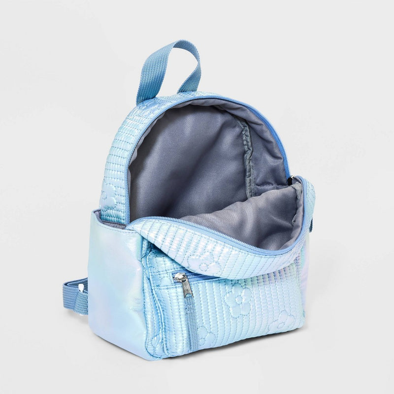 Girls' 10.7" Quilted Mini Backpack - Cat & Jack Silver