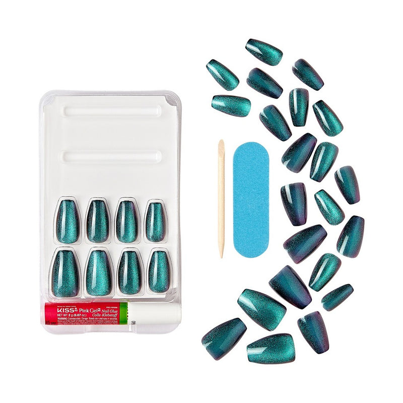 KISS Products gel Fantasy Magnetic Fake Nails - Chameleon - 31ct