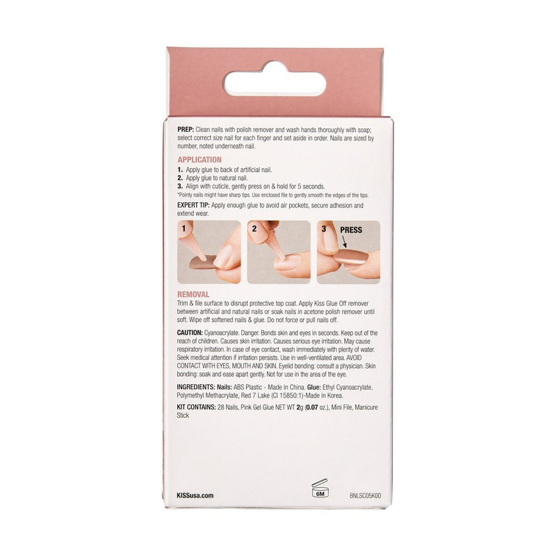 KISS Bare But Better TruNude Fake Nails - Nude Drama - 28ct