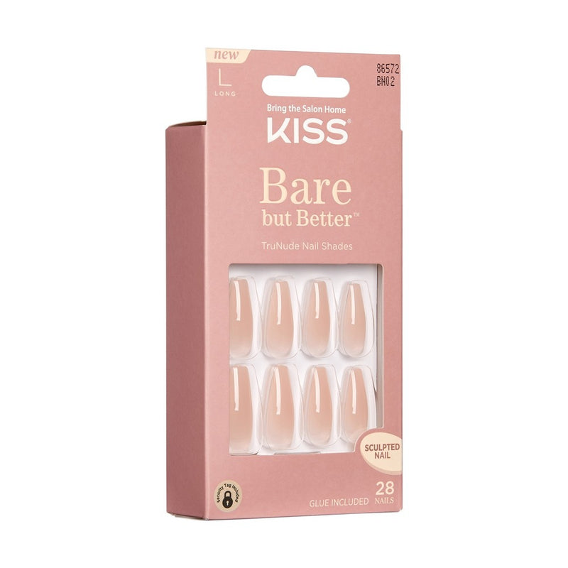 KISS Bare But Better TruNude Fake Nails - Nude Drama - 28ct