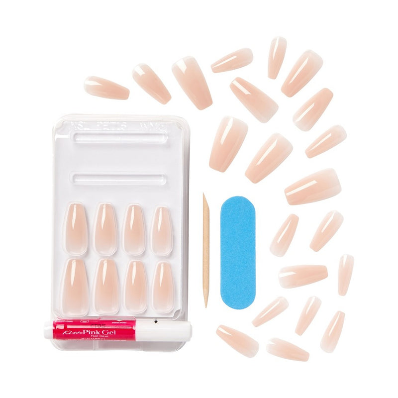 KISS Bare But Better TruNude Fake Nails - Nude Drama - 28ct