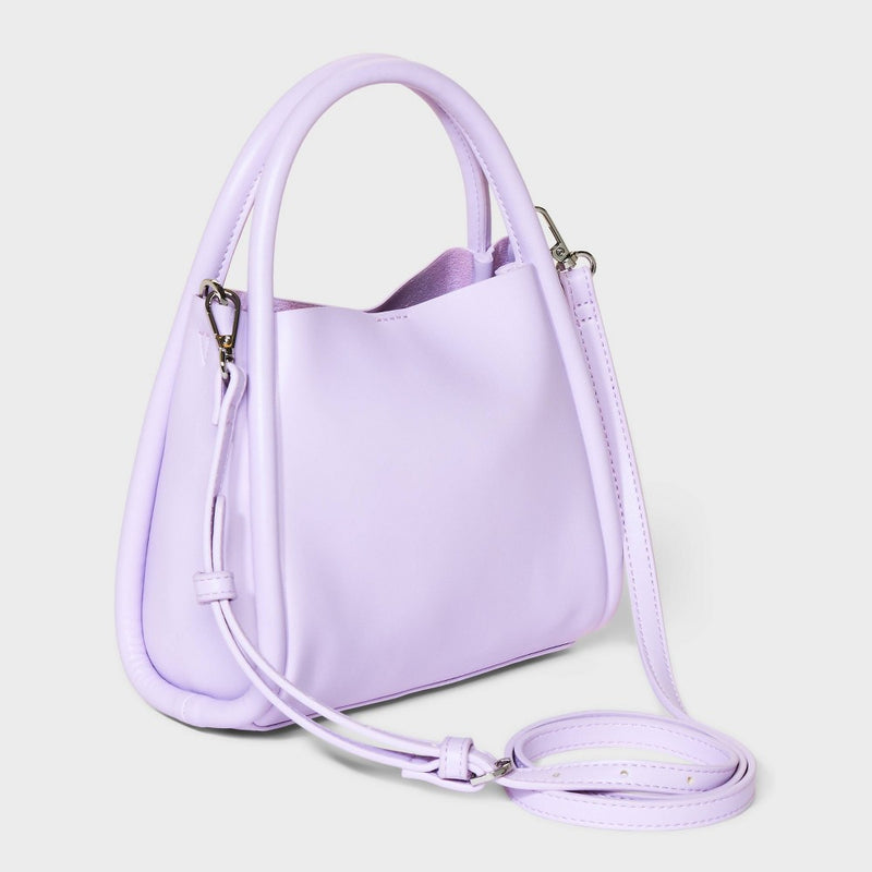Mini Bumper Tote Crossbody Bag - A New Day Violet