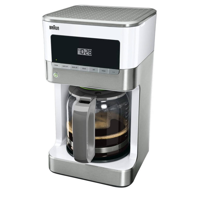 Braun BrewSense 12-cup Drip Coffee Maker - KF6050WH - Stainless Steel/White