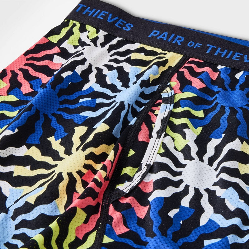 Pair of Thieves Men's Starburst Print Super Fit Boxer Briefs - Blue/White/Red M