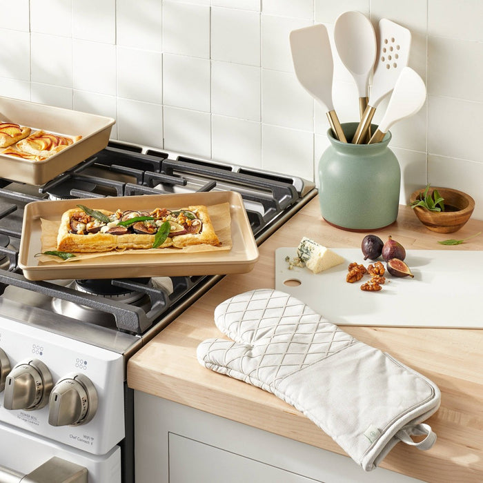 4pc Stainless Steel/Nylon Kitchen Utensil Set Champagne - Figmint