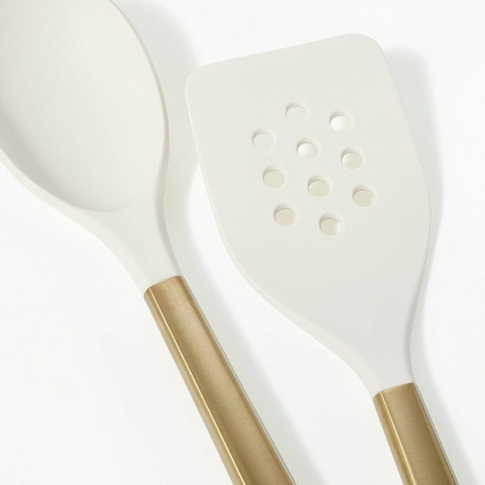 4pc Stainless Steel/Nylon Kitchen Utensil Set Champagne - Figmint