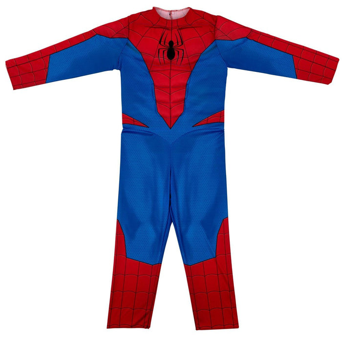 Kids' Marvel Spider-Man Muscle Chest Halloween Costume Jumpsuit with Mask L