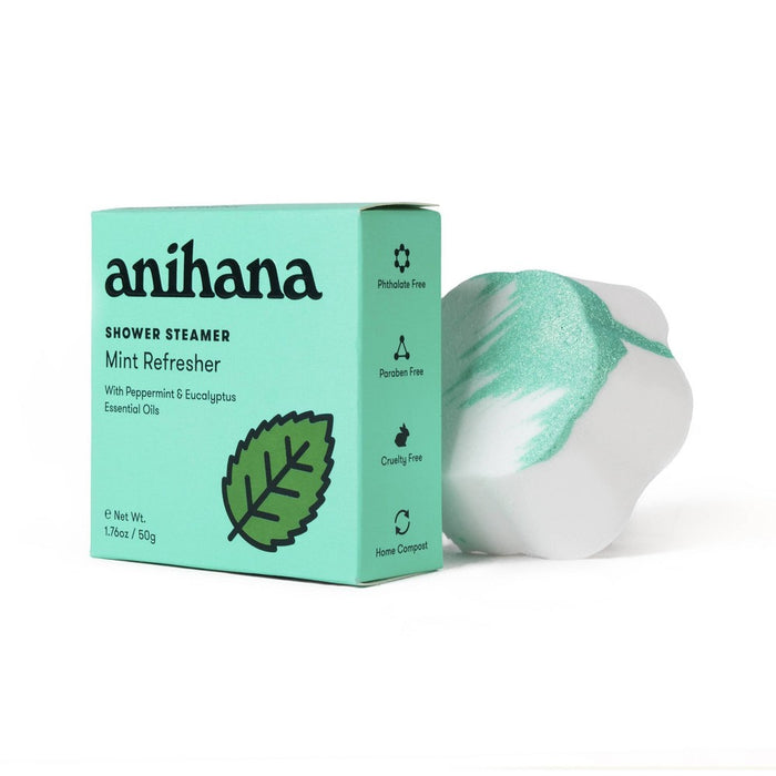 anihana Aromatherapy Essential Oil Mint Refresher Peppermint and Eucalyptus Shower Steamer - 1.76oz