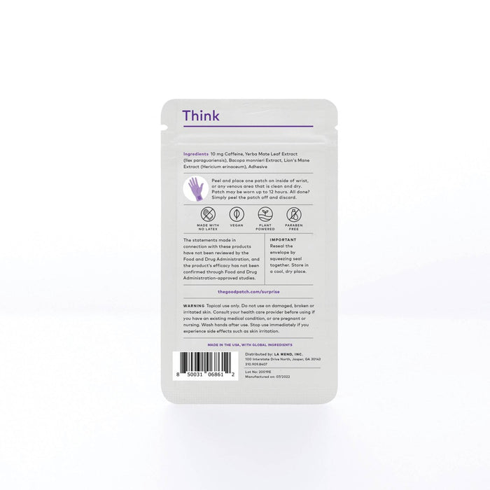 The Good Patch Think Plant-Based Vegan Wellness Patch - 4ct