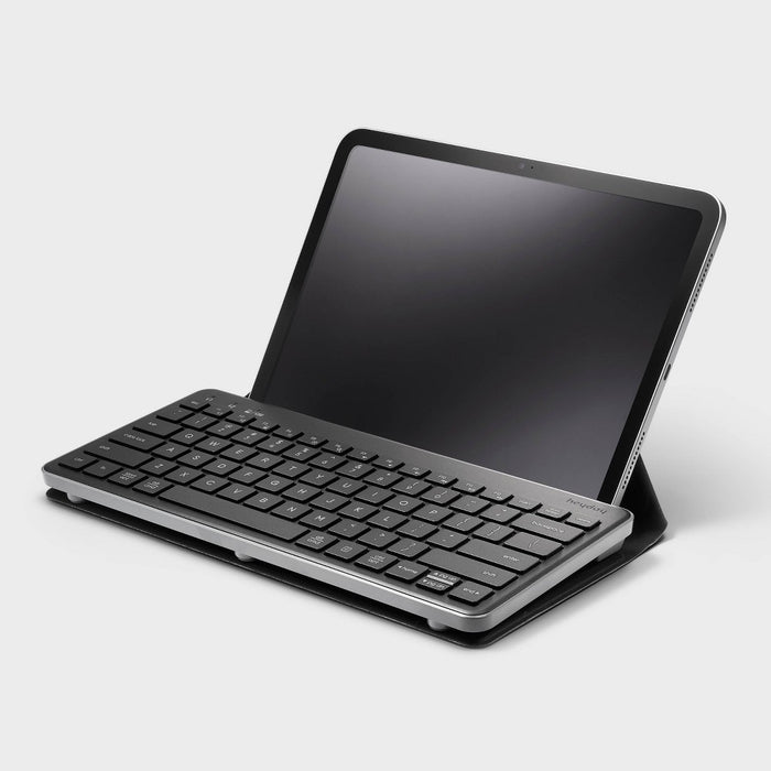 Wireless Keyboard with Stand for iPads & Tablets - heyday Black and Gray