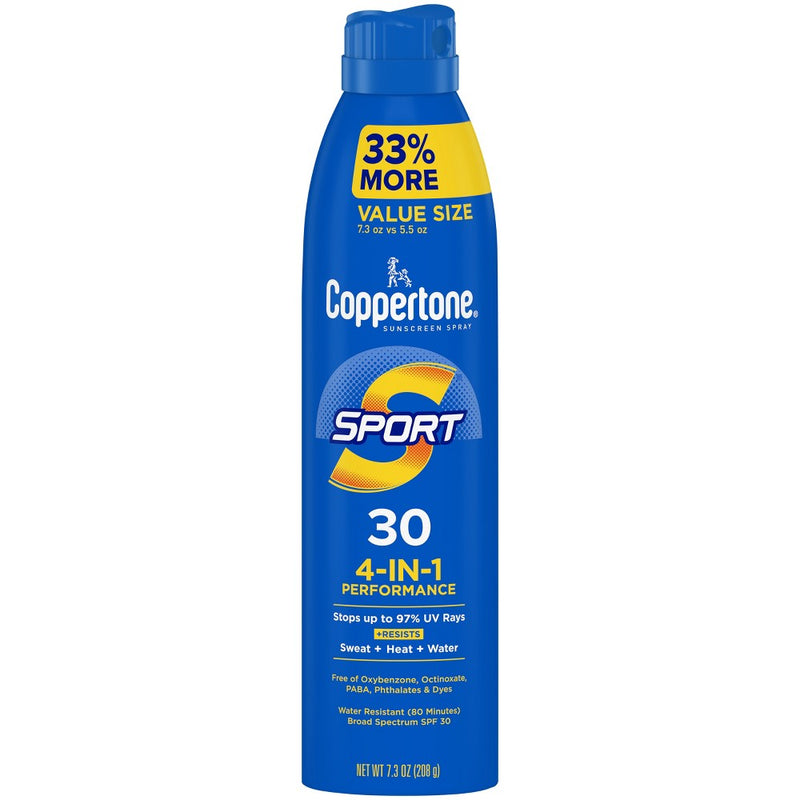 Coppertone Sport Sunscreen Spray - SPF 30 - 7.3oz EXP 11/2027