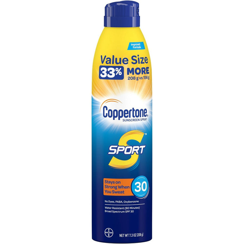 Coppertone Sport Sunscreen Spray - SPF 30 - 7.3oz EXP 11/2027