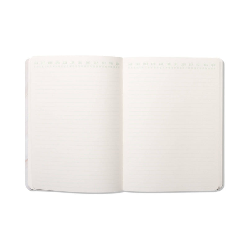 Ruled Journal 6"x8" Vegan Leather Monstera Reflections - DesignWorks Ink