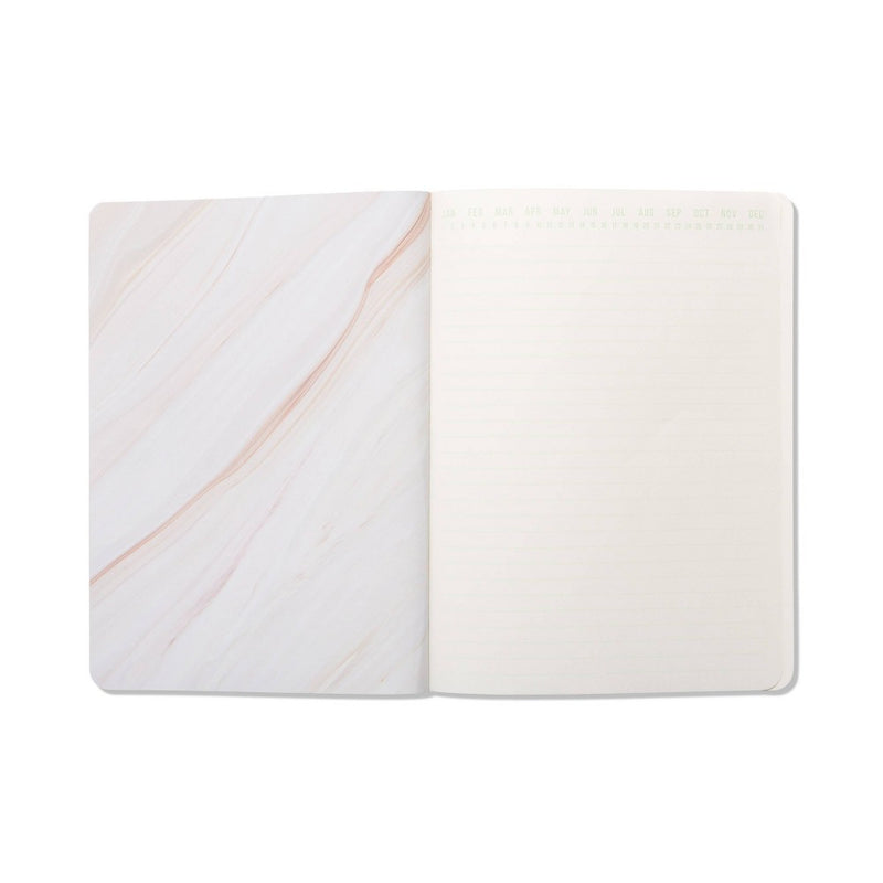Ruled Journal 6"x8" Vegan Leather Monstera Reflections - DesignWorks Ink