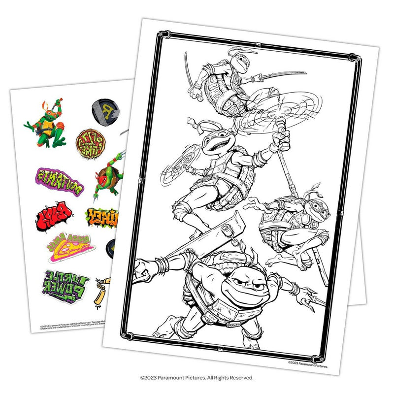 Teenage Mutant Ninja Turtles: Mutant Mayhem Coloring Book with Tattoos