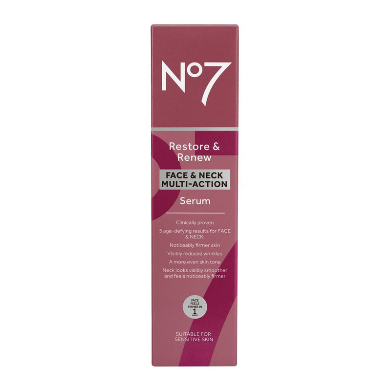 No7 Restore & Renew Multi Action Face & Neck Serum - 1.69 fl oz