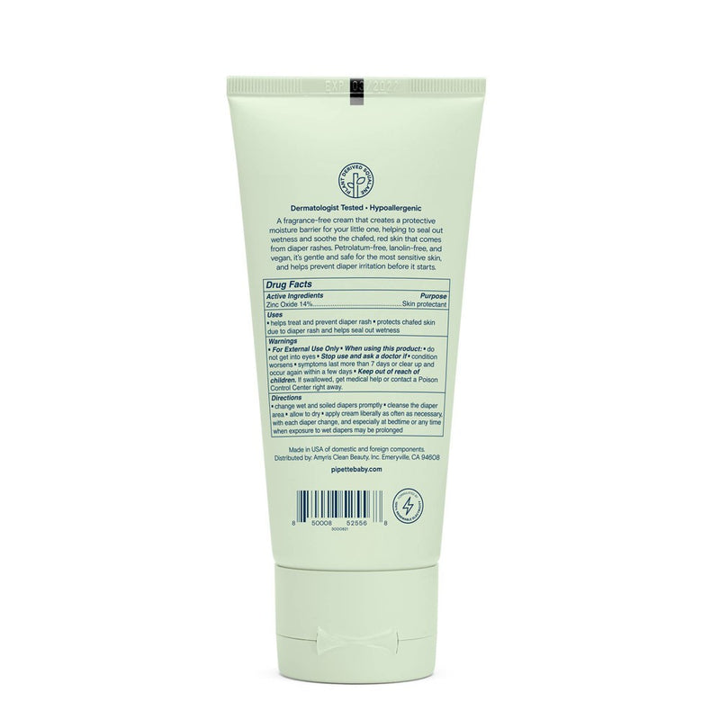 Pipette Baby Diaper Rash Cream - 3 fl oz