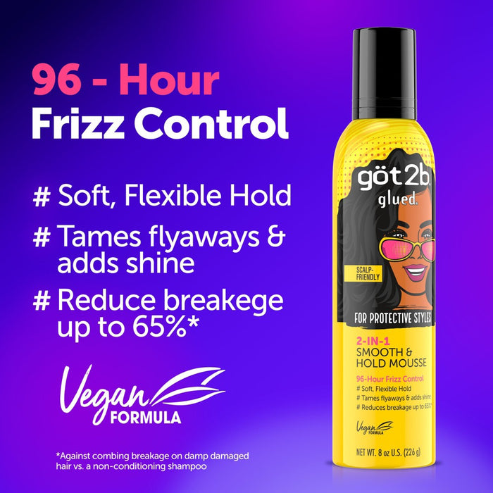 Got2B Glued Smooth & Hold Hair Mousse - 8oz