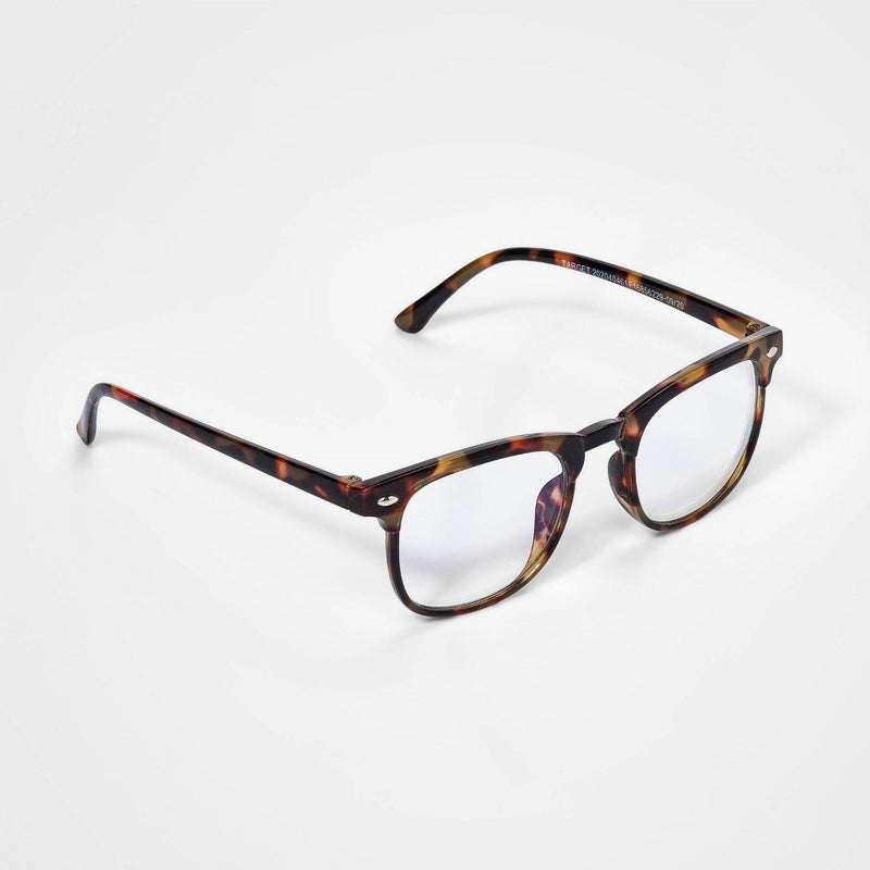 Kids' Tortoise Shell Blue Light Square Filtering Glasses - Cat & Jack Brown