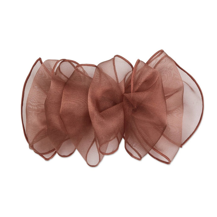 scunci be-u-tiful Chiffon Bow Barrette Clip - Taupe