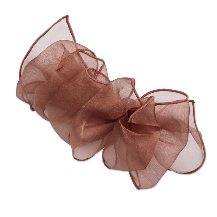 scunci be-u-tiful Chiffon Bow Barrette Clip - Taupe