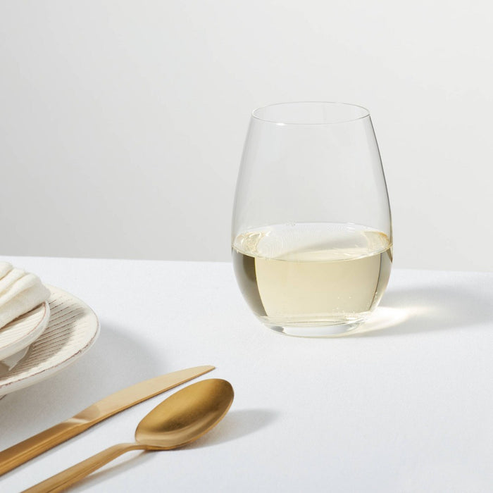 4pk Geneva Crystal Stemless 15.7oz Wine Glasses White - Threshold Signature