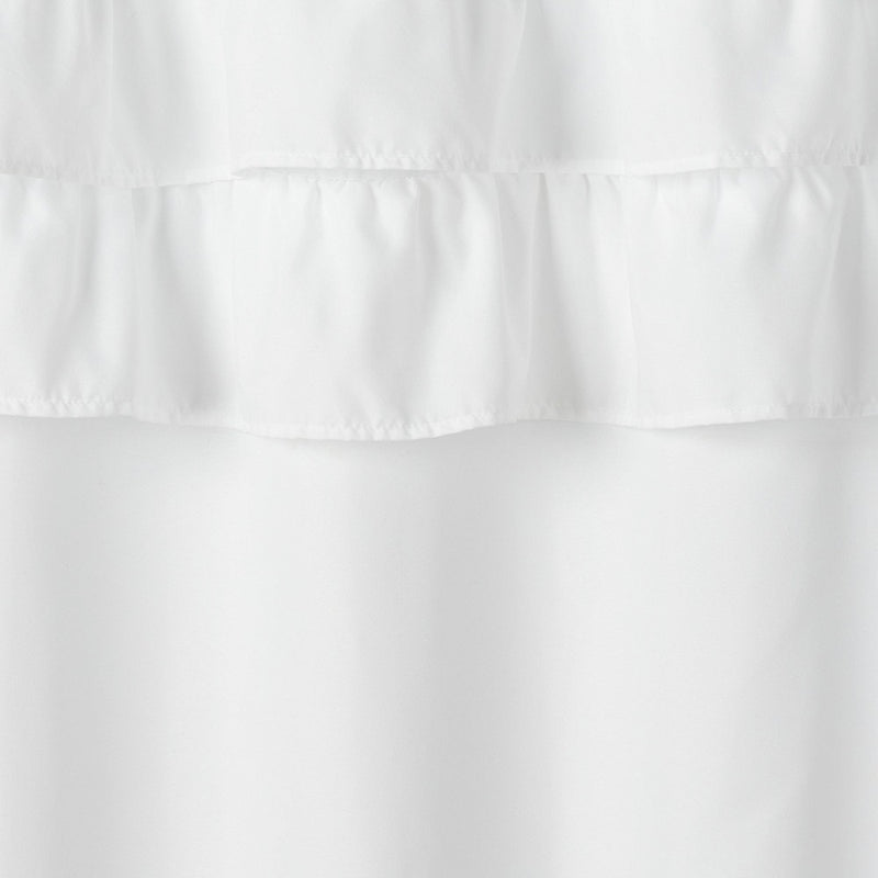 84" Ruffle Blackout Kids' Curtain Panel White - Pillowfort