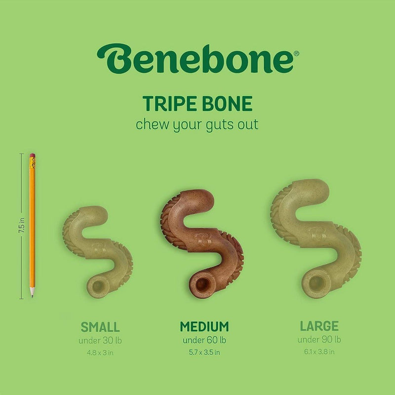 Benebone Tripe Bone Dog Chew Toy - M