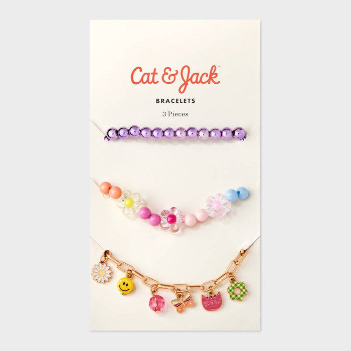 Girls' 3pk Charm Bracelet Set - Cat & Jack