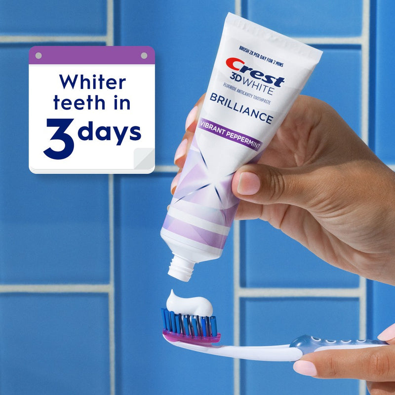 Crest 3D White Brilliance Vibrant Toothpaste - Peppermint - 2.4oz