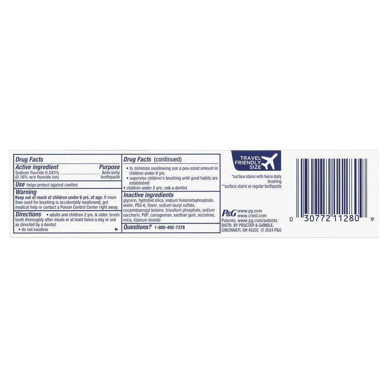 Crest 3D White Brilliance Vibrant Toothpaste - Peppermint - 2.4oz