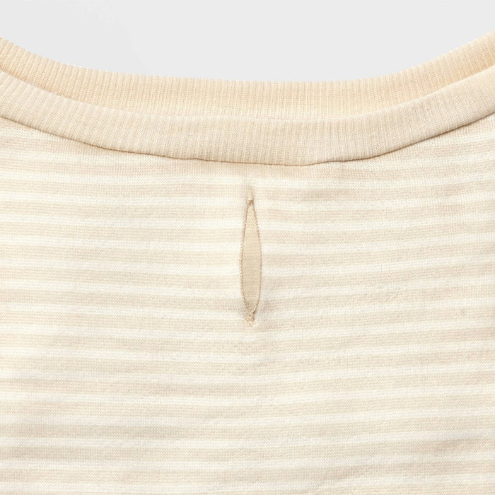 Stripe Lightweight Dog Sweatshirt - Cream - L - Boots & Barkley