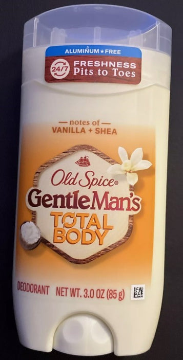 Old Spice Whole Body Deodorant for Men - Total Body Aluminum Free Deodorant - Vanilla & Shea - 3oz