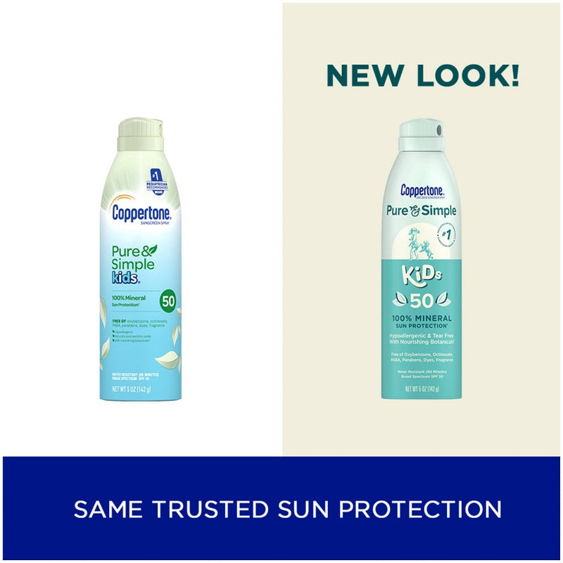 Coppertone Pure & Simple Kid's Sunscreen Spray - SPF 50 - 5oz