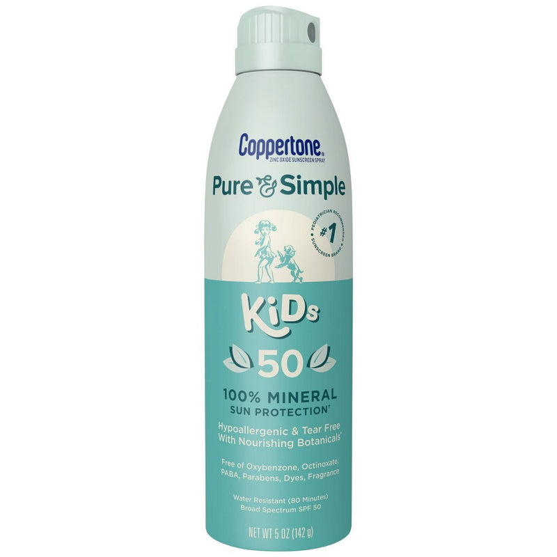 Coppertone Pure & Simple Kid's Sunscreen Spray - SPF 50 - 5oz