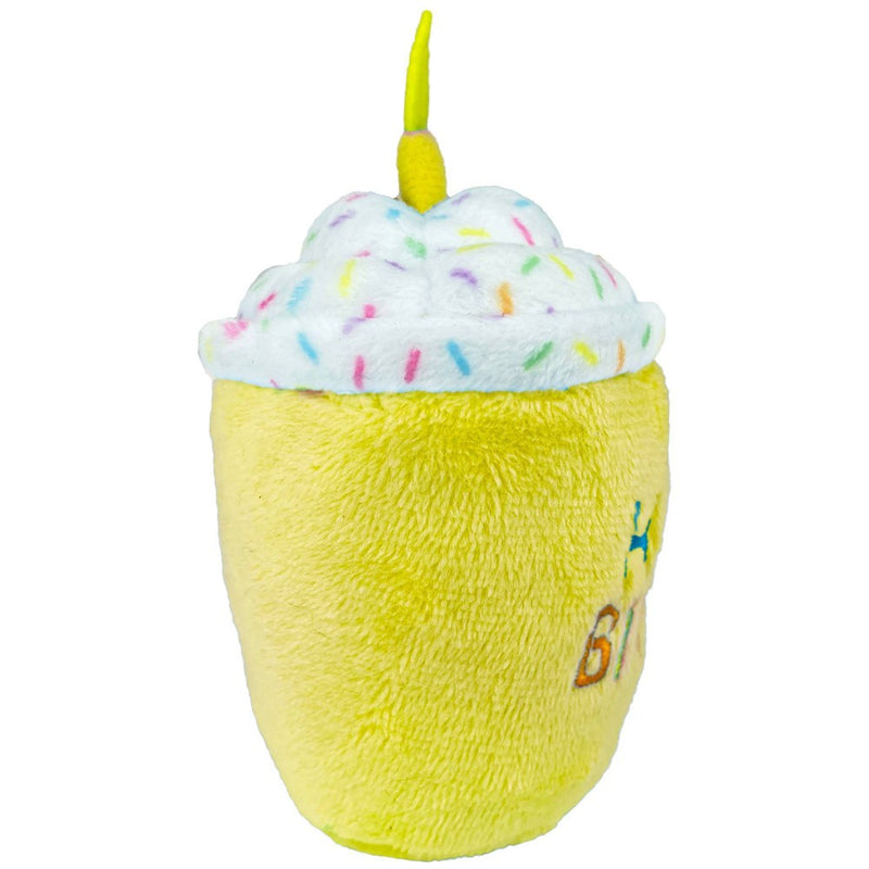 Multipet Birthday Cupcake Cat Toy - Yellow