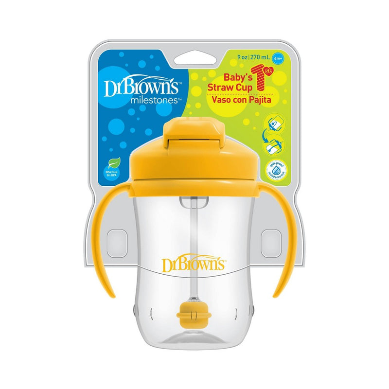 Dr. Brown's 8 fl oz Baby First Straw Cup - Yellow