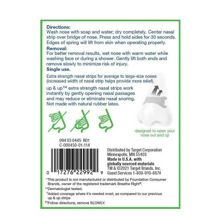 Extra Strength Nasal Strips- 26ct - up & up