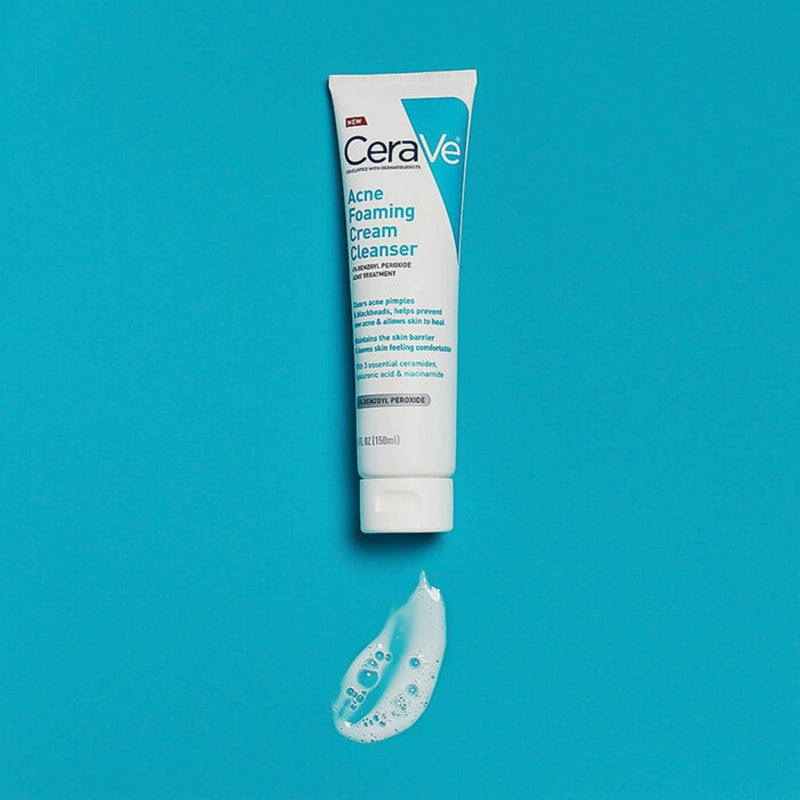 CeraVe Acne Foaming Cream Face Cleanser, Acne Treatment Face Wash - Fragrance-Free - 5oz