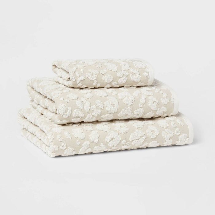 Performance Plus Bath Towel Cream Leopard - Threshold