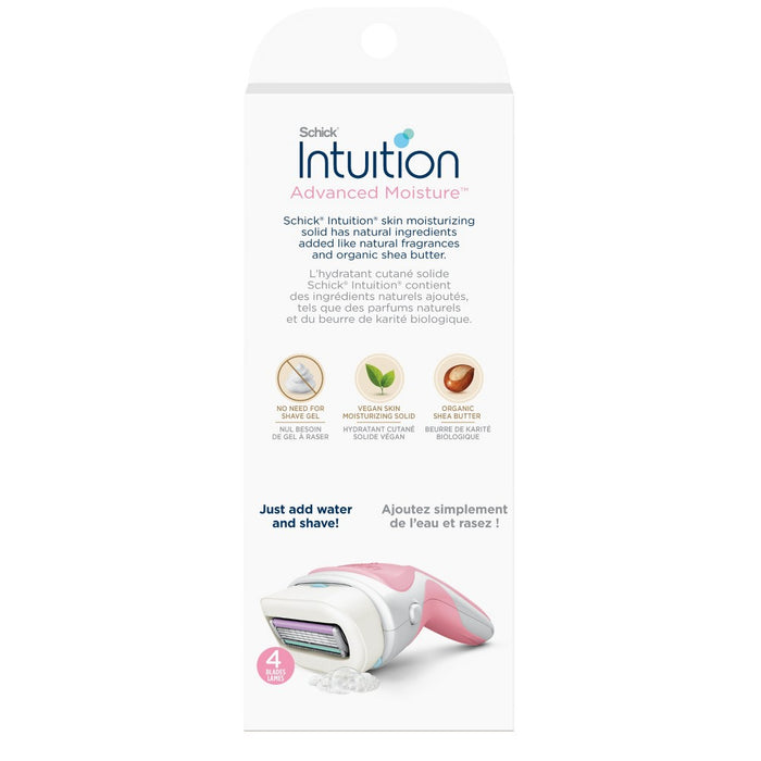 Schick Women's Intuition Advanced Moisture Women's Razor - Trial Size - 1 Razor Handle and 2 Refills