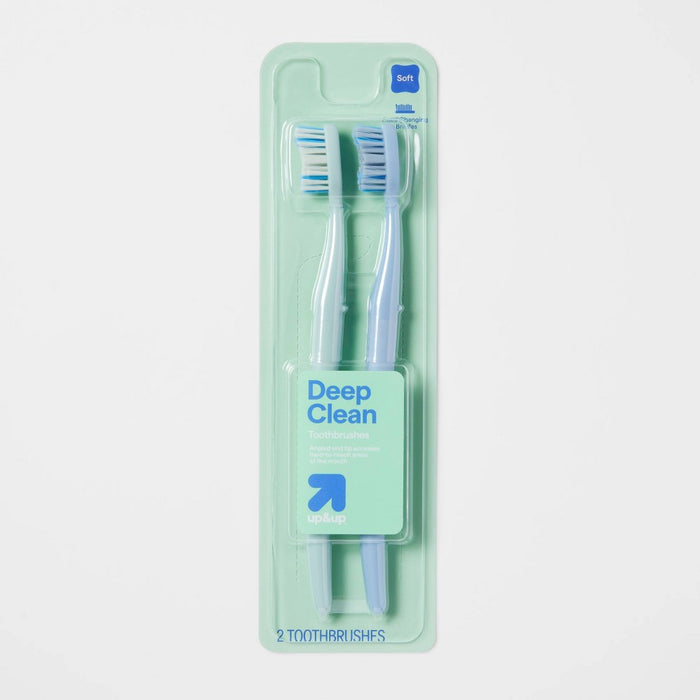 Deep Clean Toothbrush Soft - 2ct - up & up