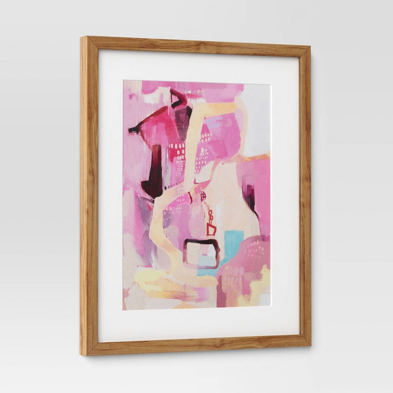 (Set of 2) 16" x 20" Painterly Collage Framed Wall Canvases - Threshold
