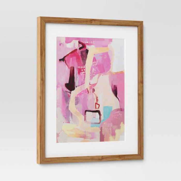 (Set of 2) 16" x 20" Painterly Collage Framed Wall Canvases - Threshold