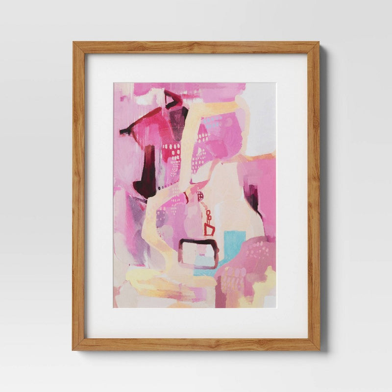(Set of 2) 16" x 20" Painterly Collage Framed Wall Canvases - Threshold