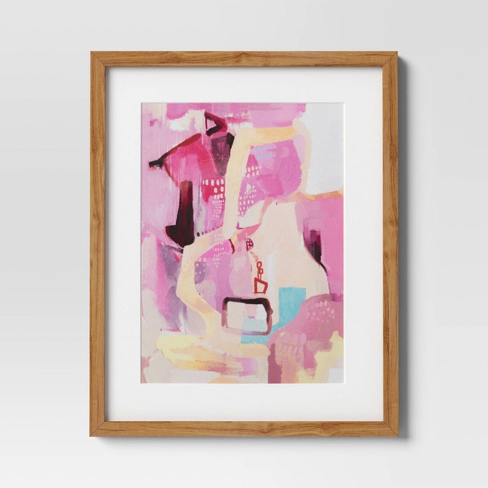 (Set of 2) 16" x 20" Painterly Collage Framed Wall Canvases - Threshold