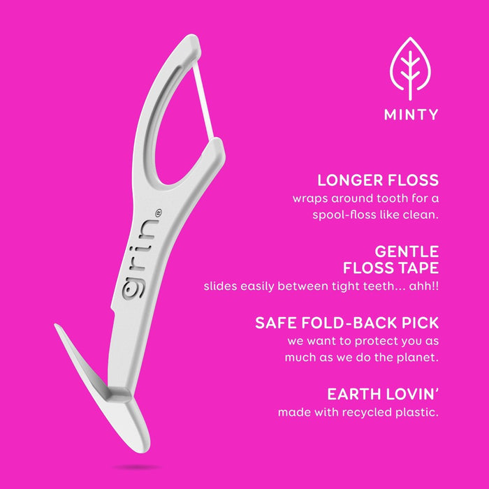 Grin Oral Care Smooth Floss Picks - 150ct