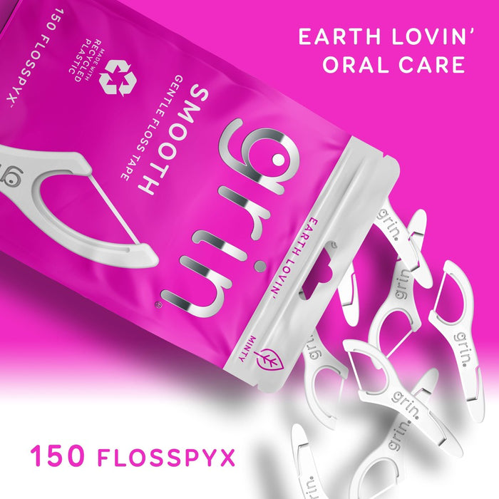 Grin Oral Care Smooth Floss Picks - 150ct
