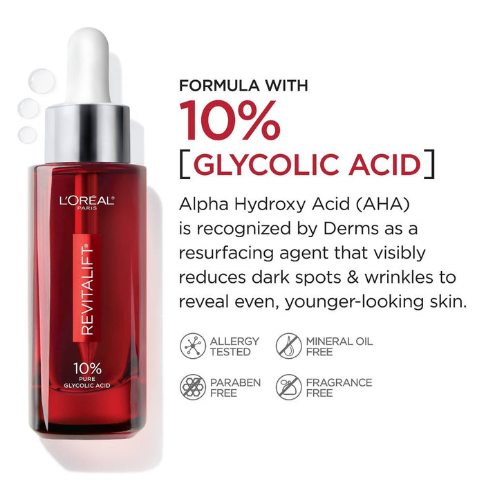L'Oreal Paris Revitalift Derm Intensives Glycolic Acid Face Serum - 1 fl oz